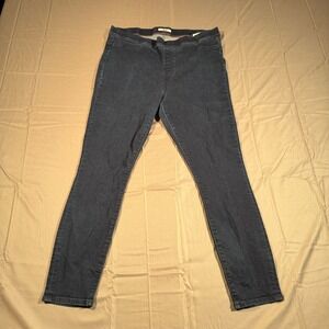 Tommy Hilfiger Denim Womens XL Dark Wash Pull On Legging Skinny Jeans High Rise